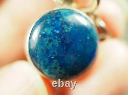 Bracelet Ancien Pierre Bleue Argent Massif Antique Silver Blue Stone Bracelet