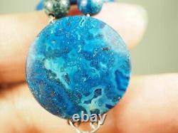 Bracelet Ancien Pierre Bleue Argent Massif Antique Silver Blue Stone Bracelet