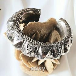 Bracelet Bédouin Ancien Argent Massif À Grelots Kévin Oman 71g Vers 1900