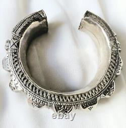 Bracelet Bédouin Ancien Argent Massif À Grelots Kévin Oman 71g Vers 1900