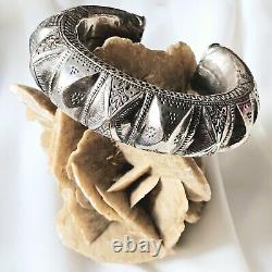 Bracelet Bédouin Ancien Argent Massif À Grelots Kévin Oman 71g Vers 1900