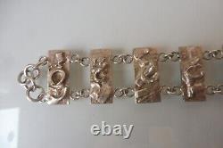 Bracelet En Argent, Argent 925, Magnifique, Massif, Ancien Bracelet En Argent