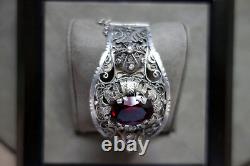 Bracelet En Argent Massif Berbère Kabyle Filigrane Poinçon Crabe Ancien