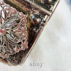 Bracelet Jonc Ancien Rigide en Argent Massif Style Art Déco / Oriental