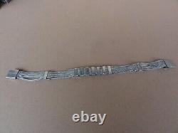 Bracelet ancien argent massif vermeil or