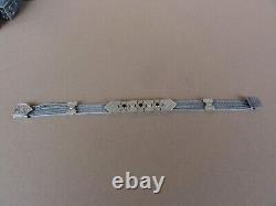 Bracelet ancien argent massif vermeil or