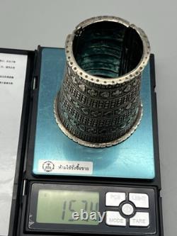 Bracelet ancien en argent massif, mode ancienne 157 grammes Sindhi Pakistan 1950