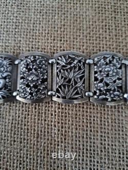 Bracelet argent massif ancien Tres Rare