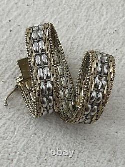 Bracelet argent massif ancien Unisexe Vintage Vermeil