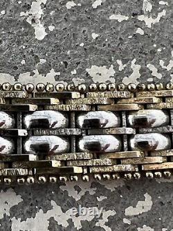 Bracelet argent massif ancien Unisexe Vintage Vermeil