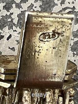 Bracelet argent massif ancien Unisexe Vintage Vermeil
