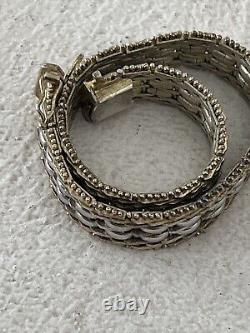 Bracelet argent massif ancien Unisexe Vintage Vermeil
