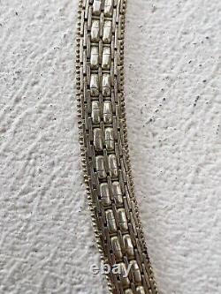 Bracelet argent massif ancien Unisexe Vintage Vermeil