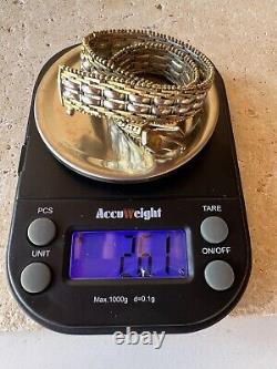 Bracelet argent massif ancien Unisexe Vintage Vermeil