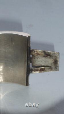 Bracelet manchette argent massif ancien victorien anglo-indien divinité 88 gr
