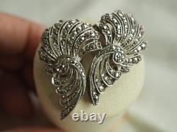 Broche Ancienne Bijou A Transformation Argent Massif Duet Earrings Brooch