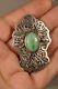 Broche Argent Massif Chinois Jade Ancien Art Deco Silver Chinese Brooch