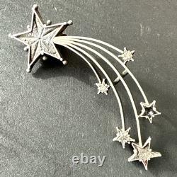 Broche ancienne argent massif étoile de Digne Saint Vincent Pentacrine RARE