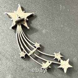 Broche ancienne argent massif étoile de Digne Saint Vincent Pentacrine RARE