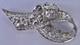Broche Art D&eacute;co, Ancienne En Argent Et Strass