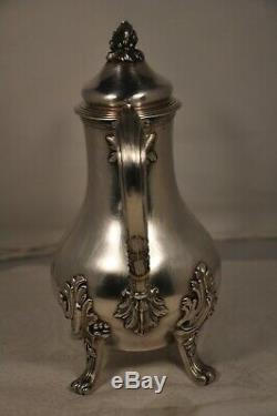 Cafetiere Verseuse Ancien Argent Massif Antique Solid Silver Coffee Pot 404gr