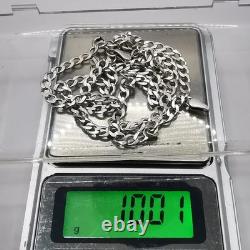 Chaîne Vintage en Argent Massif 925, Bijou Ancien Signé, 10,01g
