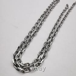 Chaîne Vintage en Argent Massif 925 Signée Bijou Ancien Élégant 14,10g