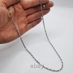 Chaîne Vintage en Argent Massif 925 Signée Bijou Ancien Élégant 14,10g