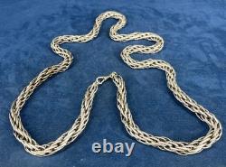 Chaine ancienne argent massif 151 g sautoir XIXe garde mousqueton 90 cm