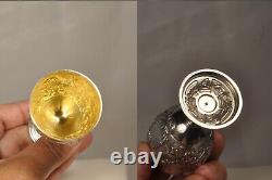 Coffret Coquetier Ancien Argent Massif Antique Silver Egg Cup Mo Ernie