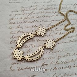 Collier Ancien Grenats Travail Austro Hongrois Argent Victorian Bohemian