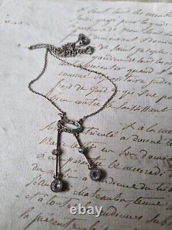 Collier Négligé Ancien 1900 circa Victorian Silver Necklace