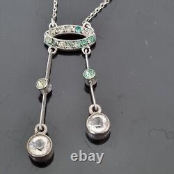 Collier Négligé Ancien 1900 circa Victorian Silver Necklace