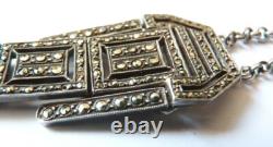 Collier PENDENTIF ART DECO argent massif necklace silver BIJOU ANCIEN vers 1925