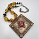 Collier Pendentif Femme Argent Ancien Yéménite Fait Main Judaica Vintage