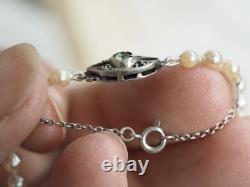 Collier Perles De Culture Ancien Fermoir Argent Massif Cultured Pearl Necklace