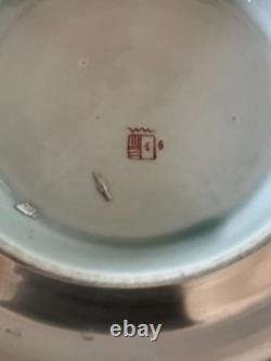 Coupe Ancienne Japonisante Decor Au Coq Pied Argent Massif Minerve