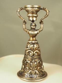 Coupe De Mariage Ancienne Argent Massif XVIII Antique Silber Jungfrauenbecher