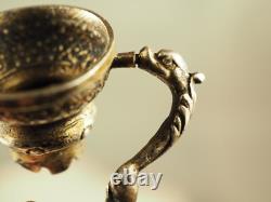Coupe De Mariage Ancienne Argent Massif XVIII Antique Silber Jungfrauenbecher