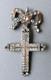 Croix Pendentif Argent Et Or Yvetot Normandie Bijou Ancien 19e Siècle Cross
