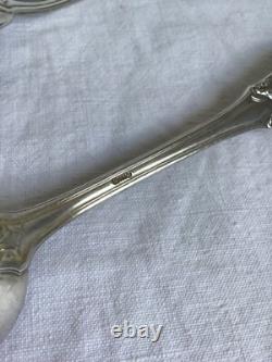 Cuillere Fourchette Couteau Argent Massif 800 Allemand Ancien 142 Gr Art Deco