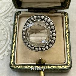 ÉNORME TOPAZE Taillée Main, Argent Massif, GRANDE BAGUE ANCIENNE, CREATEUR