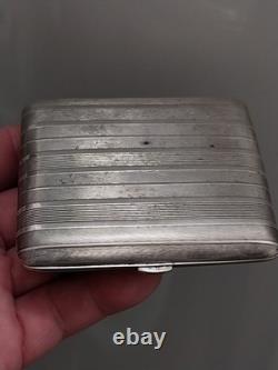 ETUI A CIGARETTES ARGENT ANCIEN 82Grs BOITE DATE 1920 MONOGRAMME ARGENT MASSIF