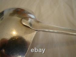 En argent massif Louche ancienne Poinçon anglais au Léopard, 34 cm #1195#
