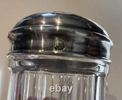 Ensemble de toilette ancien cristal et bouchons en argent massif Minerve