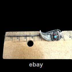 Épingle ancienne Collection Vintage Argent Massif Ethno Unisexe Travail Main