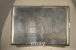 Etui A Cigarettes Ancien Argent Massif Antique Solid Silver Case 153gr