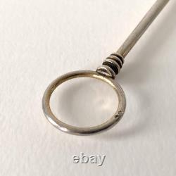 Face à Main en Argent Massif du XIXème Siècle Lorgnon ancien, Napoléon III