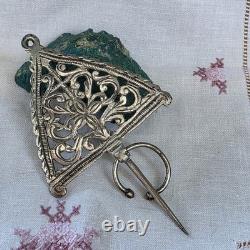 Fibule / Bijou Amazigh Ancien des Aurès en Argent Massif