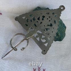 Fibule / Bijou Amazigh Ancien des Aurès en Argent Massif
